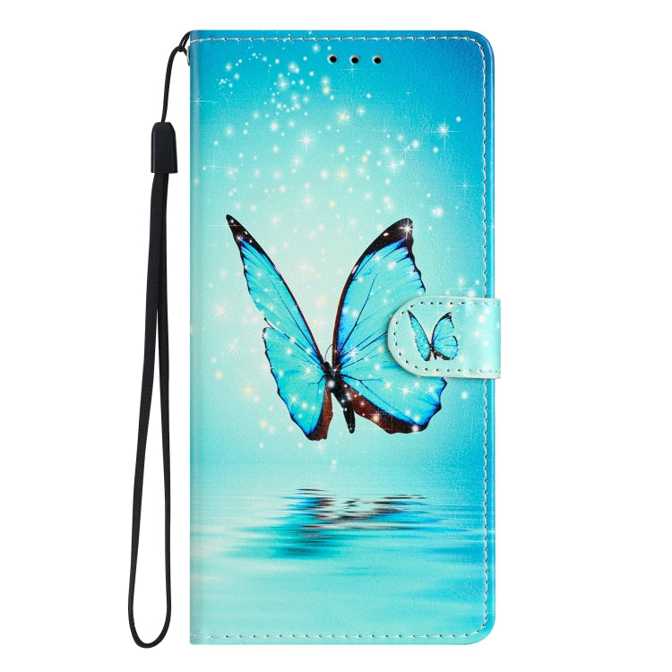 For ZTE Blade A73 5G Colored Drawing Leather Phone Case(Blue Butterfly) - ZTE Cases by PMC TechLife | Online Shopping South Africa | PMC TechLife | Buy Now Pay Later Mobicred