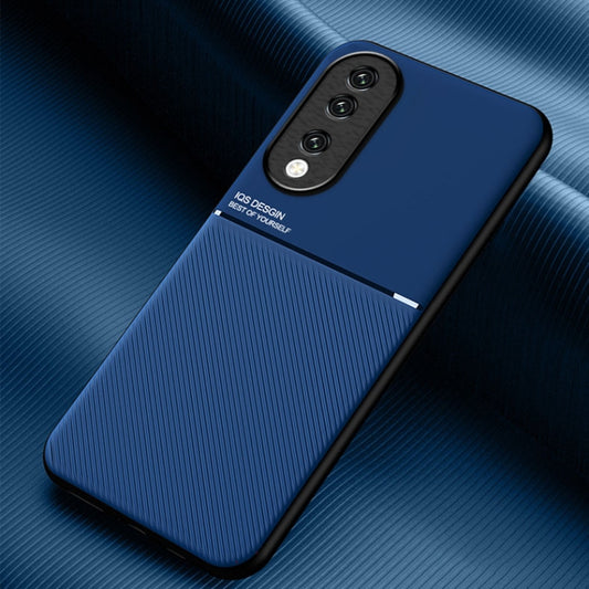 For Honor 90 Classic Tilt Strip Grain Magnetic Shockproof PC + TPU Phone Case(Blue) - Honor Cases by PMC Jewellery | Online Shopping South Africa | PMC Jewellery