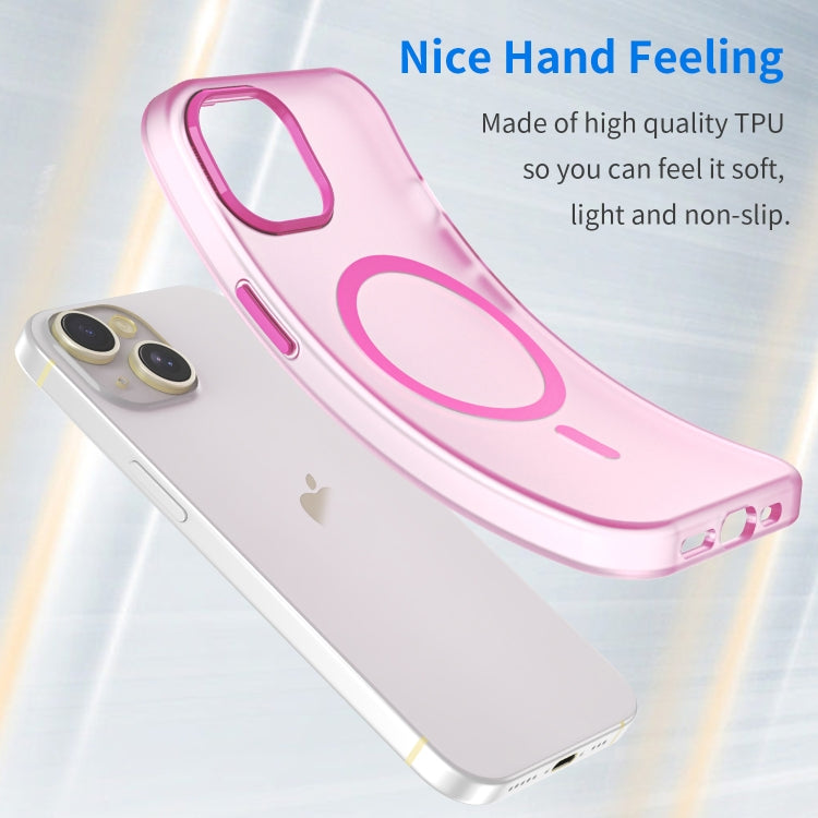 For iPhone 14 MagSafe Frosted Translucent TPU + PC Full Coverage Phone Case(Pink) - iPhone 14 Cases by PMC Jewellery | Online Shopping South Africa | PMC Jewellery