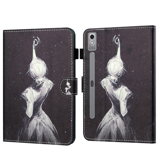 For Lenovo Tab P12 2023 / TB370FU Coloured Drawing Stitching Smart Leather Tablet Case(Star Girl) - Lenovo by PMC Jewellery | Online Shopping South Africa | PMC Jewellery | Buy Now Pay Later Mobicred