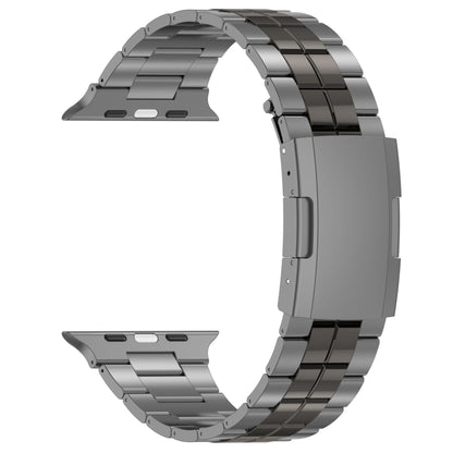 For Apple Watch Series 9 45mm Tortoise Buckle Titanium Steel Watch Band(Grey) - Watch Bands by PMC Jewellery | Online Shopping South Africa | PMC Jewellery