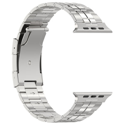 For Apple Watch Series 3 42mm Tortoise Buckle Titanium Steel Watch Band(Silver) - Watch Bands by PMC Jewellery | Online Shopping South Africa | PMC Jewellery