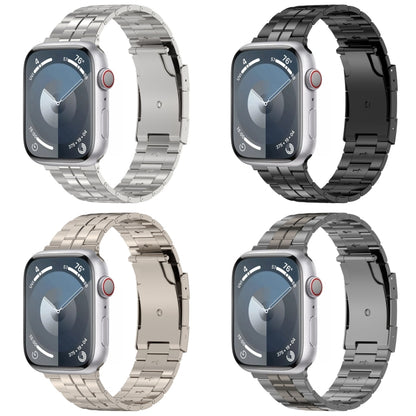 For Apple Watch Series 2 38mm Tortoise Buckle Titanium Steel Watch Band(Silver) - Watch Bands by PMC Jewellery | Online Shopping South Africa | PMC Jewellery