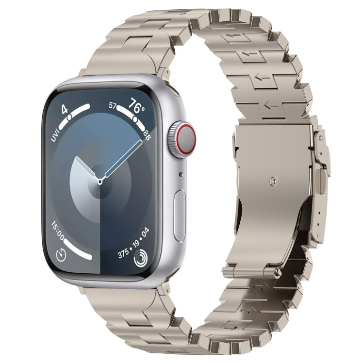 For Apple Watch SE 2023 40mm Butterfly Type Titanium Steel Watch Band(Titanium) - Watch Bands by PMC Jewellery | Online Shopping South Africa | PMC Jewellery