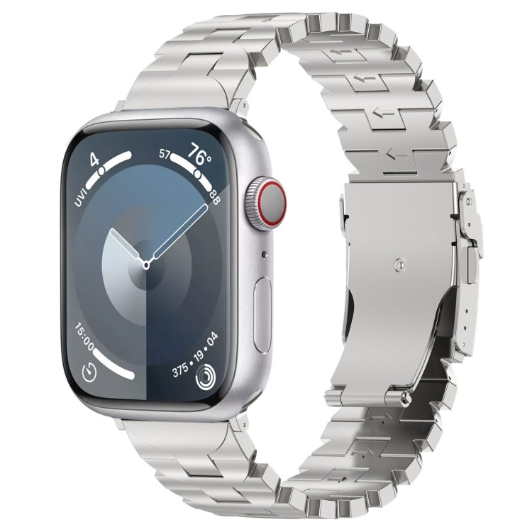 For Apple Watch SE 40mm Butterfly Type Titanium Steel Watch Band(Silver) - Watch Bands by PMC Jewellery | Online Shopping South Africa | PMC Jewellery