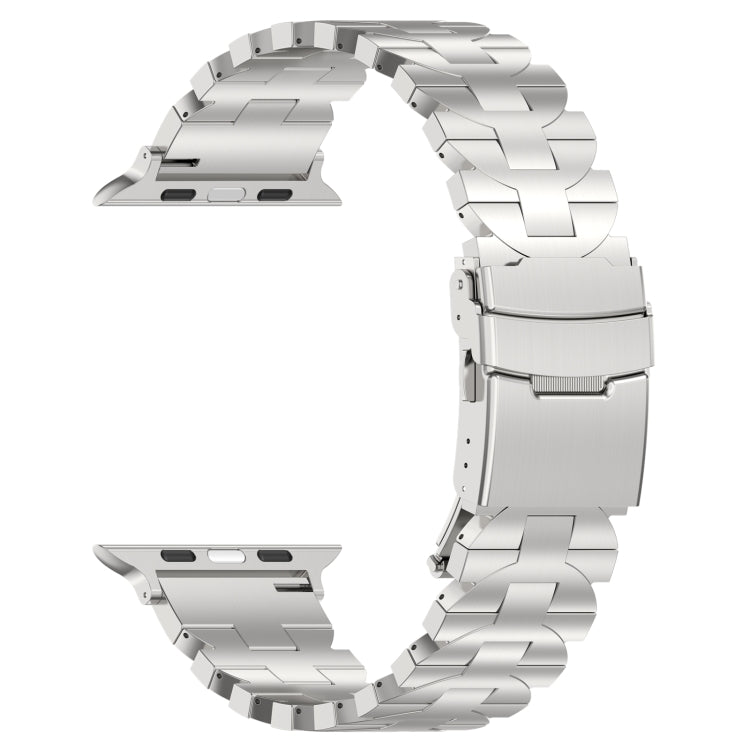 For Apple Watch Series 5 40mm Butterfly Type Titanium Steel Watch Band(Silver) - Watch Bands by PMC Jewellery | Online Shopping South Africa | PMC Jewellery