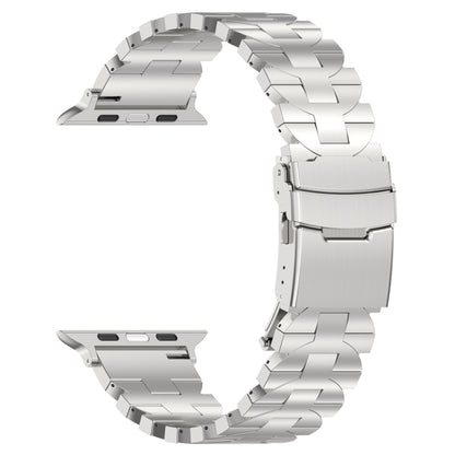 For Apple Watch Series 4 40mm Butterfly Type Titanium Steel Watch Band(Silver) - Watch Bands by PMC Jewellery | Online Shopping South Africa | PMC Jewellery