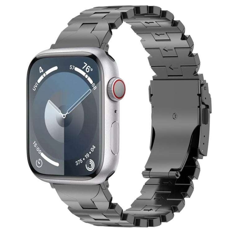 For Apple Watch 42mm Butterfly Type Titanium Steel Watch Band(Grey) - Watch Bands by PMC TechLife | Online Shopping South Africa | PMC TechLife