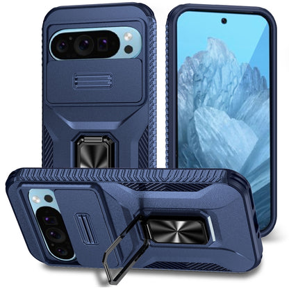 For Google Pixel 9 / Pixel 9 Pro Sliding Camshield Holder Phone Case(Blue) - Google Cases by PMC Jewellery | Online Shopping South Africa | PMC Jewellery | Buy Now Pay Later Mobicred