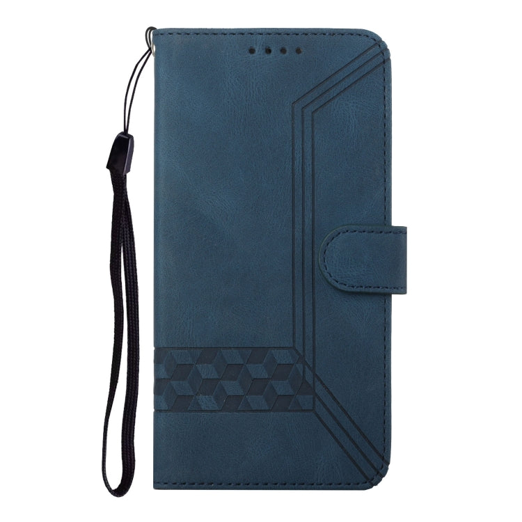 For Google Pixel 9 Cubic Skin Feel Flip Leather Phone Case(Blue) - Google Cases by PMC TechLife | Online Shopping South Africa | PMC TechLife | Buy Now Pay Later Mobicred