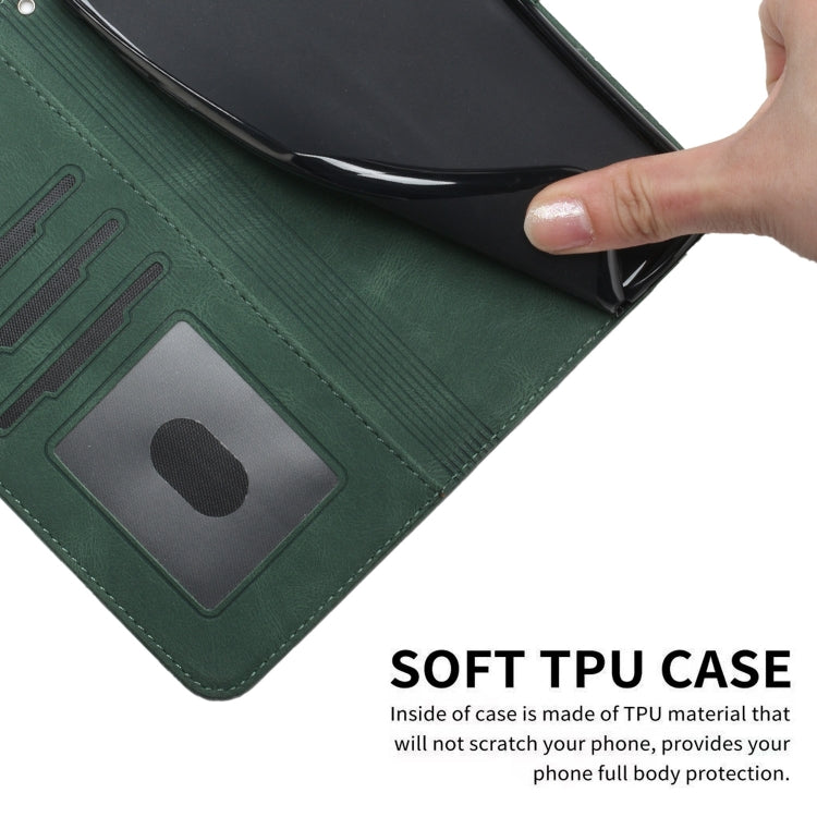 For Google Pixel 9 Cubic Skin Feel Flip Leather Phone Case(Green) - free shipping - PMC TechLife - Order now!