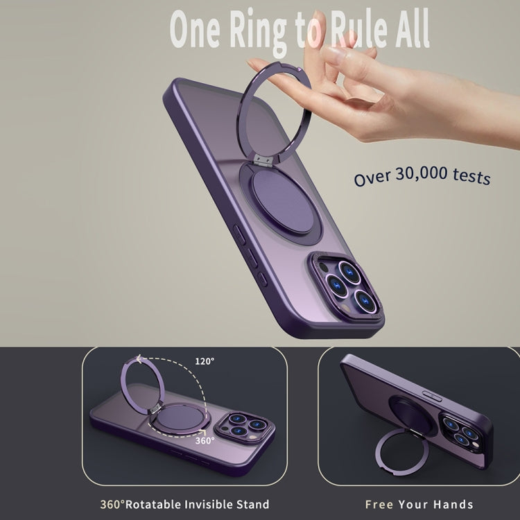 For iPhone 11 Pro 360-degree Rotating MagSafe Magnetic Holder Phone Case(Purple) - iPhone 11 Pro Cases by PMC Jewellery | Online Shopping South Africa | PMC Jewellery