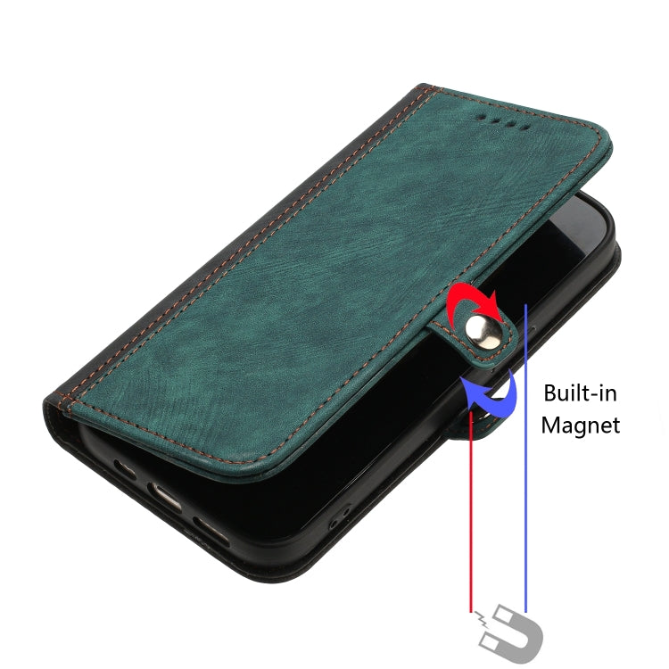 For Google Pixel 9 Pro Side Buckle Double Fold Hand Strap Leather Phone Case(Dark Green) - Google Cases by PMC Jewellery | Online Shopping South Africa | PMC Jewellery | Buy Now Pay Later Mobicred