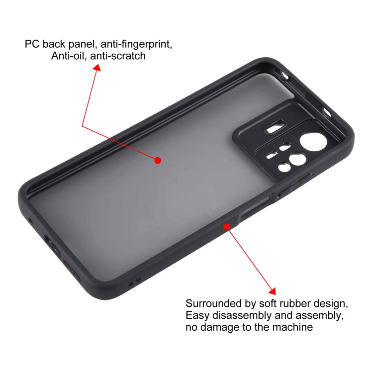 For Xiaomi Redmi Note 12S 4G Fine Pore Matte Black TPU + PC Phone Case - Xiaomi Cases by PMC TechLife | Online Shopping South Africa | PMC TechLife | Buy Now Pay Later Mobicred