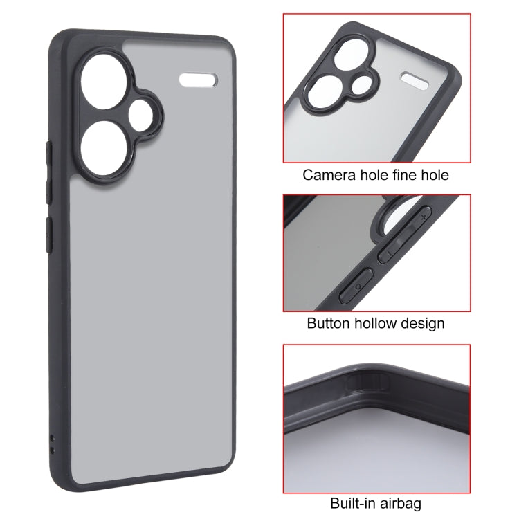 For Xiaomi Redmi Note 13 Pro+ Fine Pore Matte Black TPU + PC Phone Case - Note 13 Pro+ Cases by PMC Jewellery | Online Shopping South Africa | PMC Jewellery | Buy Now Pay Later Mobicred