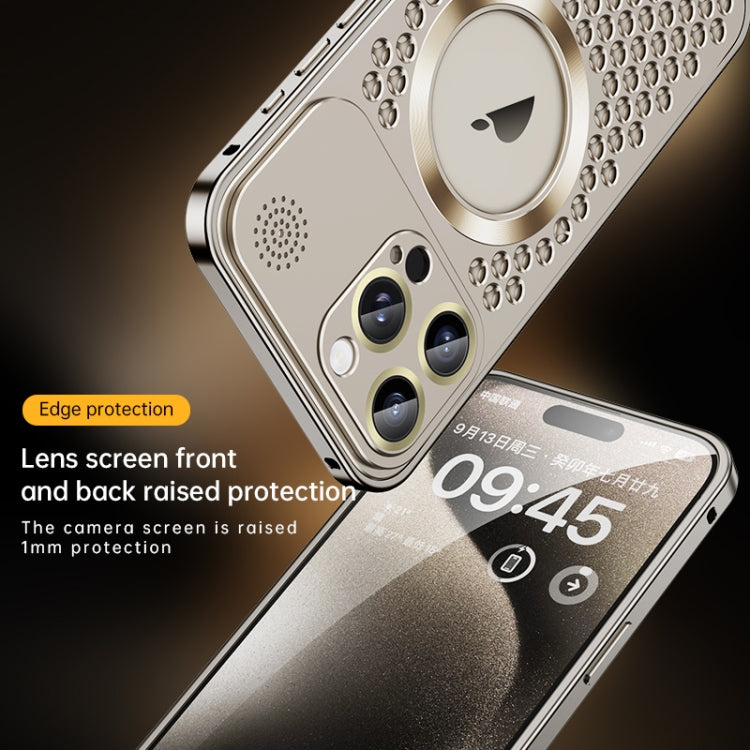 For iPhone 12 Pro Max Spring Buckle MagSafe Magnetic Metal Aromatherapy Phone Case(Black) - iPhone 12 Pro Max Cases by PMc TechLife | Online Shopping South Africa | PMc TechLife | Buy Now Pay Later Mobicred