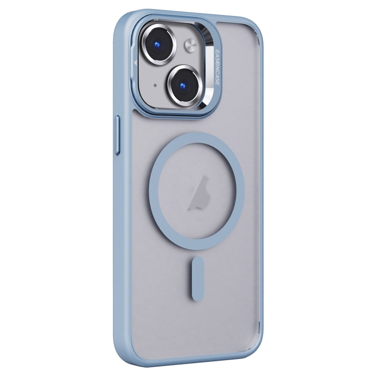 For iPhone 15 Invisible Lens Holder PC + TPU Frosted MagSafe Phone Case(Blue) - iPhone 15 Cases by PMC Jewellery | Online Shopping South Africa | PMC Jewellery