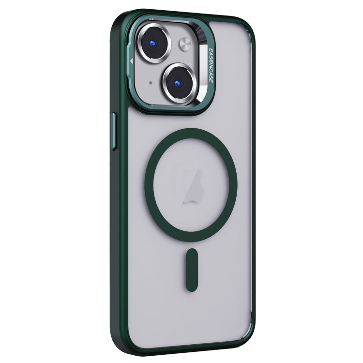 For iPhone 13 Invisible Lens Holder PC + TPU Frosted MagSafe Phone Case(Green) - iPhone 13 Cases by PMC Jewellery | Online Shopping South Africa | PMC Jewellery