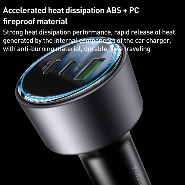 Yesido Y59 200W Car Phone Charger(Black) - free shipping - PMC TechLife - Order now!