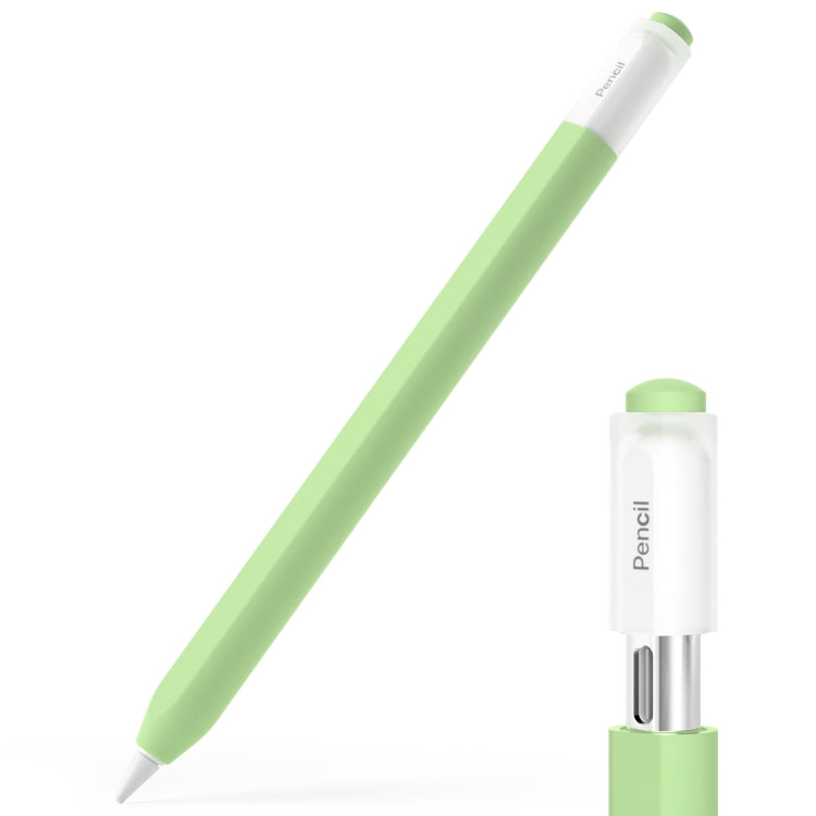 For Apple Pencil (USB-C) Transparent Jelly Stylus Protective Cover(Matcha Green) - Pencil Accessories by PMC Jewellery | Online Shopping South Africa | PMC Jewellery | Buy Now Pay Later Mobicred