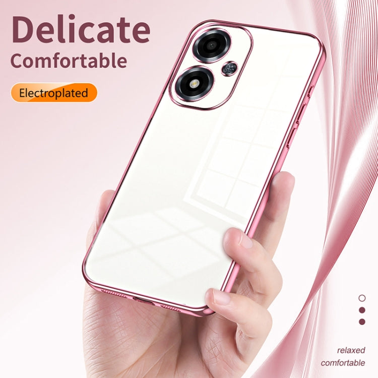 For OPPO A2m Transparent Plating Fine Hole Phone Case(Gold) - free shipping - PMC TechLife - Order now!