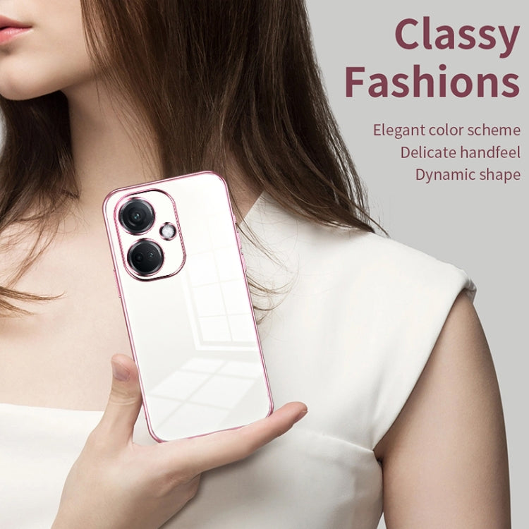 For OPPO K11 Transparent Plating Fine Hole Phone Case(Transparent) - OPPO Cases by PMC TechLife | Online Shopping South Africa | PMC TechLife | Buy Now Pay Later Mobicred