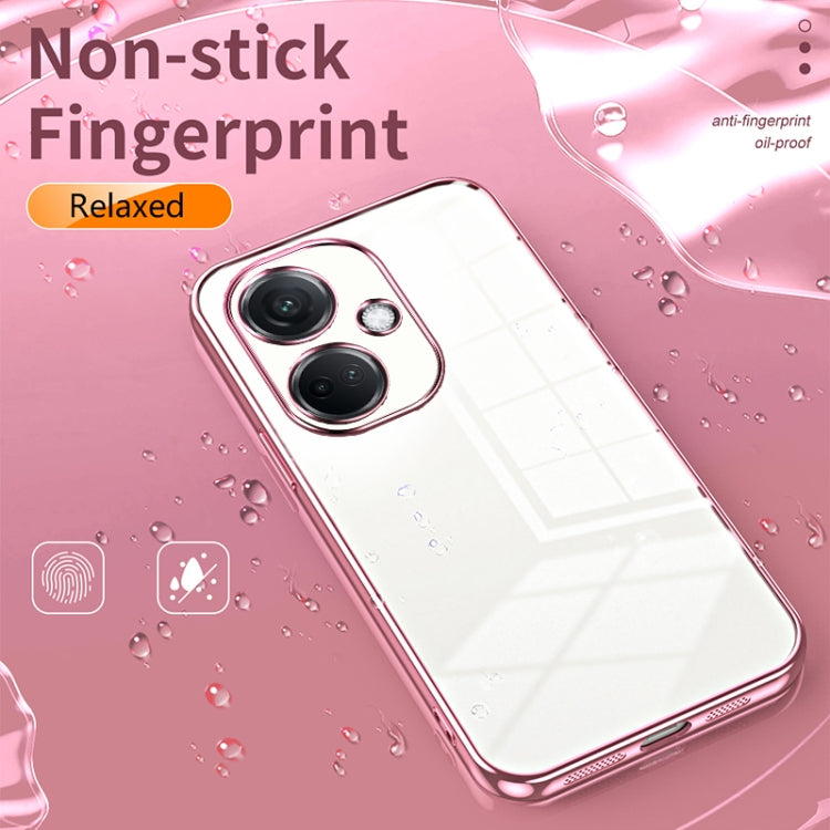 For OPPO K11 Transparent Plating Fine Hole Phone Case(Silver) - OPPO Cases by PMC Jewellery | Online Shopping South Africa | PMC Jewellery | Buy Now Pay Later Mobicred