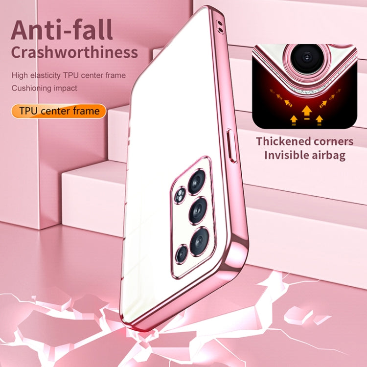 For OPPO Reno6 Pro+ Transparent Plating Fine Hole Phone Case(Green) - OPPO Cases by PMC TechLife | Online Shopping South Africa | PMC TechLife | Buy Now Pay Later Mobicred