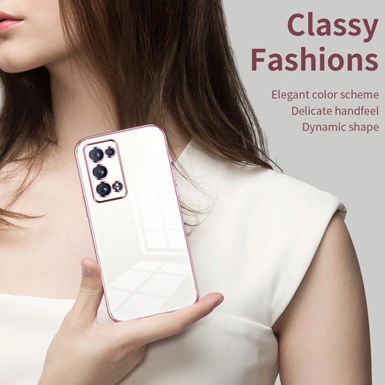 For OPPO Reno6 Pro+ Transparent Plating Fine Hole Phone Case(Black) - free shipping - PMC TechLife - Order now!