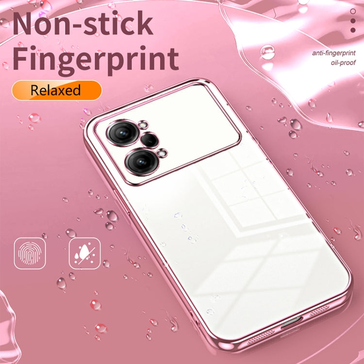 For OPPO K10 Pro Transparent Plating Fine Hole Phone Case(Blue) - OPPO Cases by PMC TechLife | Online Shopping South Africa | PMC TechLife | Buy Now Pay Later Mobicred