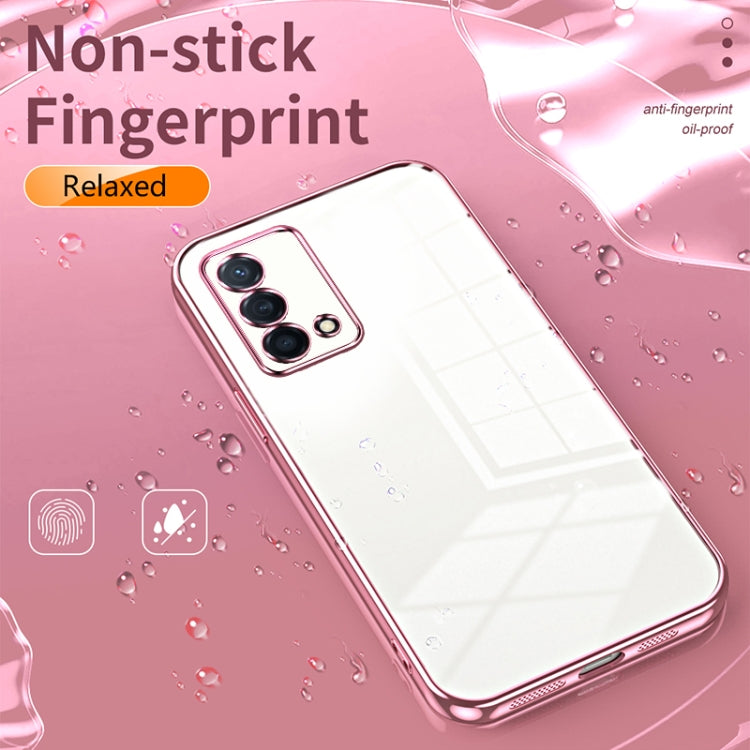 For OPPO K9 Transparent Plating Fine Hole Phone Case(Purple) - OPPO Cases by PMC Jewellery | Online Shopping South Africa | PMC Jewellery | Buy Now Pay Later Mobicred