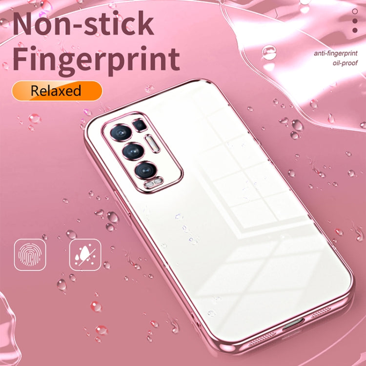 For OPPO Reno5 Pro+ Transparent Plating Fine Hole Phone Case(Purple) - OPPO Cases by PMC Jewellery | Online Shopping South Africa | PMC Jewellery | Buy Now Pay Later Mobicred