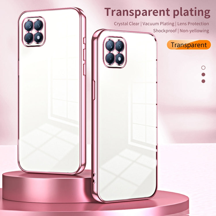 For OPPO Reno4 SE Transparent Plating Fine Hole Phone Case(Silver) - free shipping - PMC TechLife - Order now!