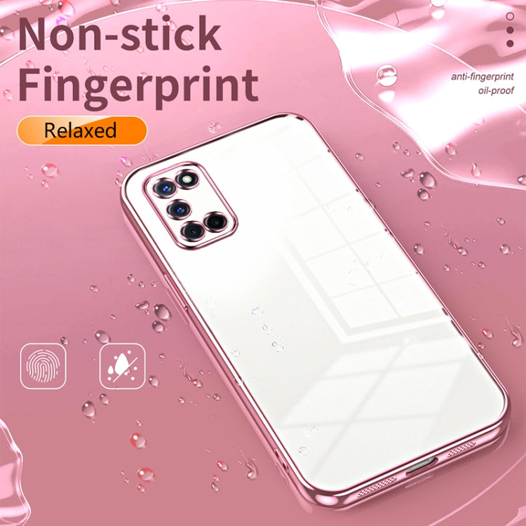 For OPPO A52 / A72 / A92 Transparent Plating Fine Hole Phone Case(Transparent) - OPPO Cases by PMC Jewellery | Online Shopping South Africa | PMC Jewellery | Buy Now Pay Later Mobicred