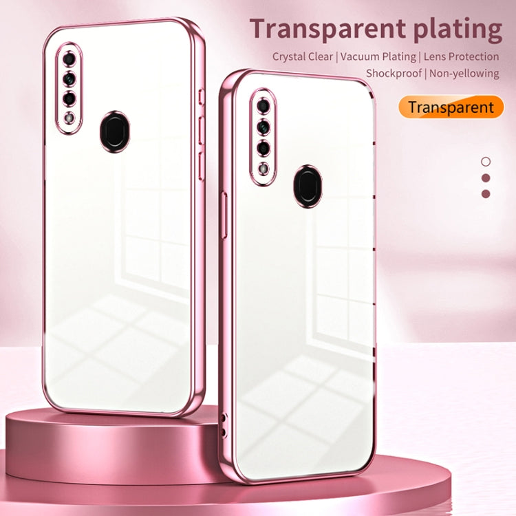For OPPO A8 / A31 2020 Transparent Plating Fine Hole Phone Case(Green) - OPPO Cases by PMC TechLife | Online Shopping South Africa | PMC TechLife | Buy Now Pay Later Mobicred
