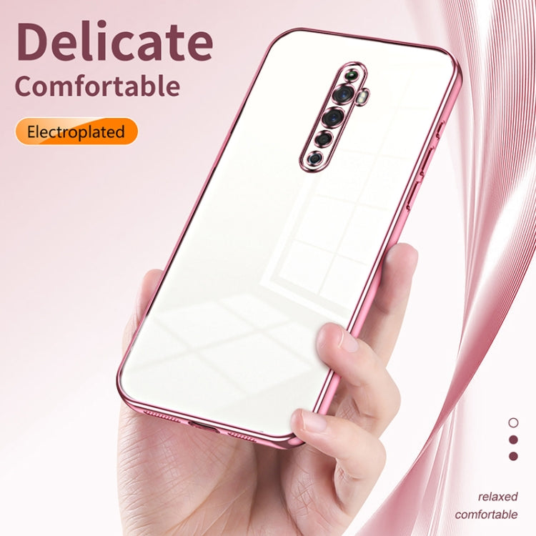 For OPPO Reno2 Z / Reno2 F Transparent Plating Fine Hole Phone Case(Transparent) - OPPO Cases by PMC Jewellery | Online Shopping South Africa | PMC Jewellery | Buy Now Pay Later Mobicred