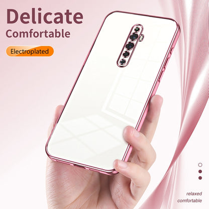 For OPPO Reno2 Z / Reno2 F Transparent Plating Fine Hole Phone Case(Green) - OPPO Cases by PMC Jewellery | Online Shopping South Africa | PMC Jewellery | Buy Now Pay Later Mobicred