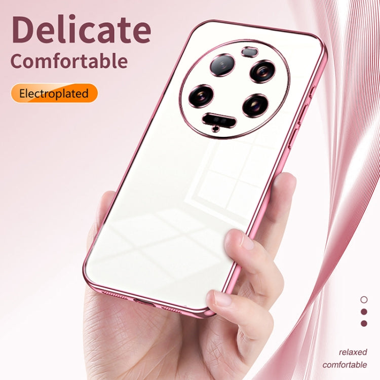 For Xiaomi 13 Ultra Transparent Plating Fine Hole Phone Case(Silver) - 13 Ultra Cases by PMC Jewellery | Online Shopping South Africa | PMC Jewellery | Buy Now Pay Later Mobicred