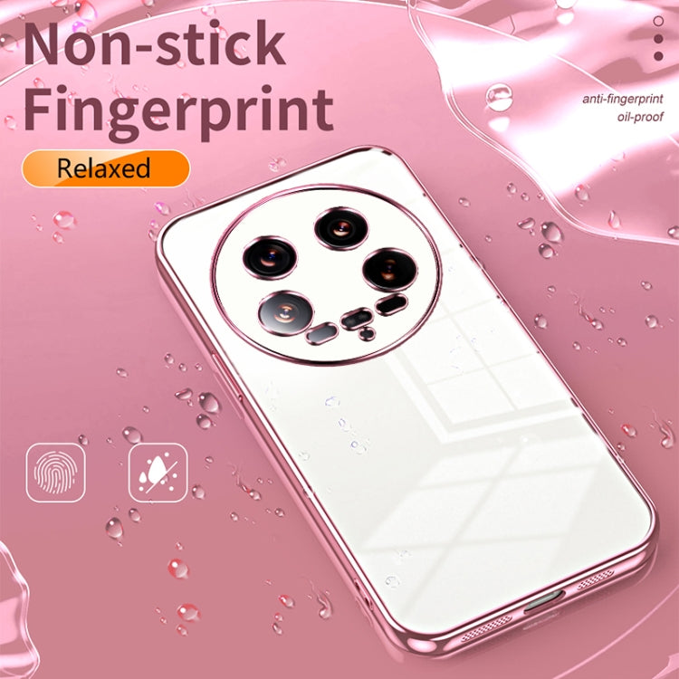 For Xiaomi 14 Ultra Transparent Plating Fine Hole Phone Case(Black) - 14 Ultra Cases by PMC TechLife | Online Shopping South Africa | PMC TechLife