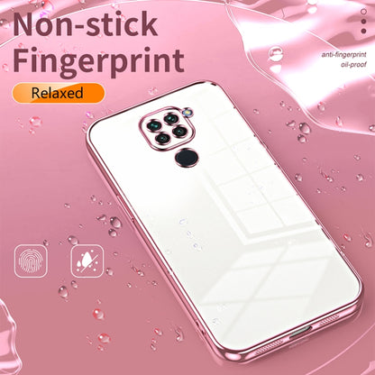 For Xiaomi Redmi Note 9 / 10X 4G Transparent Plating Fine Hole Phone Case(Pink) - Xiaomi Cases by PMC Jewellery | Online Shopping South Africa | PMC Jewellery | Buy Now Pay Later Mobicred