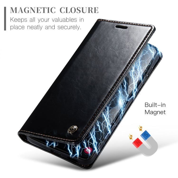 For Samsung Galaxy S24 5G CaseMe 003 Crazy Horse Texture Flip Leather Phone Case(Black) - Galaxy S24 5G Cases by CaseMe | Online Shopping South Africa | PMC Jewellery | Buy Now Pay Later Mobicred