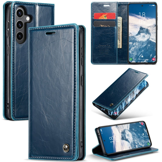 For Samsung Galaxy S24 5G CaseMe 003 Crazy Horse Texture Flip Leather Phone Case(Blue Green) - Galaxy S24 5G Cases by CaseMe | Online Shopping South Africa | PMC Jewellery | Buy Now Pay Later Mobicred