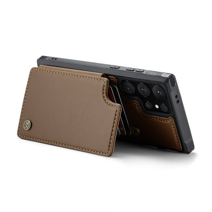 For Samsung Galaxy S24 Ultra 5G CaseMe C22 PC+TPU Business Style RFID Anti-theft Leather Phone Case(Brown) - Galaxy S24 Ultra 5G Cases by CaseMe | Online Shopping South Africa | PMC Jewellery