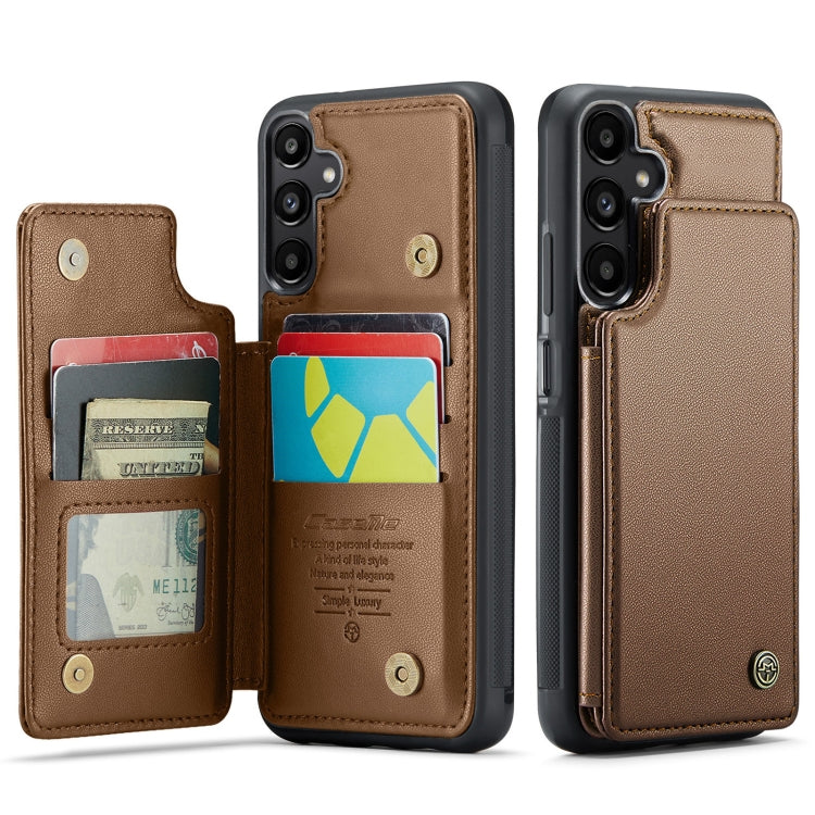 For Samsung Galaxy A25 4G CaseMe C22 PC+TPU Business Style RFID Anti-theft Leather Phone Case(Brown) - Galaxy Phone Cases by CaseMe | Online Shopping South Africa | PMC Jewellery | Buy Now Pay Later Mobicred