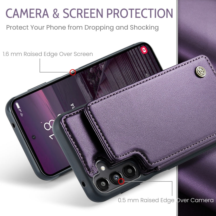 For Samsung Galaxy A55 5G CaseMe C22 PC+TPU Business Style RFID Anti-theft Leather Phone Case(Purple) - Galaxy Phone Cases by CaseMe | Online Shopping South Africa | PMC Jewellery | Buy Now Pay Later Mobicred