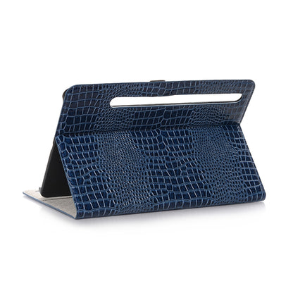 For Samsung Galaxy Tab S9 Crocodile Texture Leather Tablet Case(Blue) - Galaxy Tab S9 Cases by PMC Jewellery | Online Shopping South Africa | PMC Jewellery | Buy Now Pay Later Mobicred