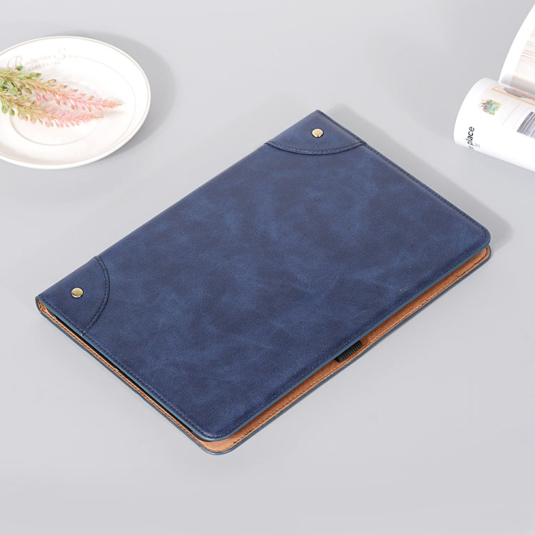 For Samsung Galaxy Tab S9 FE Retro Book Leather Tablet Case(Dark Blue) - Galaxy Tab S9 FE by PMC Jewellery | Online Shopping South Africa | PMC Jewellery | Buy Now Pay Later Mobicred