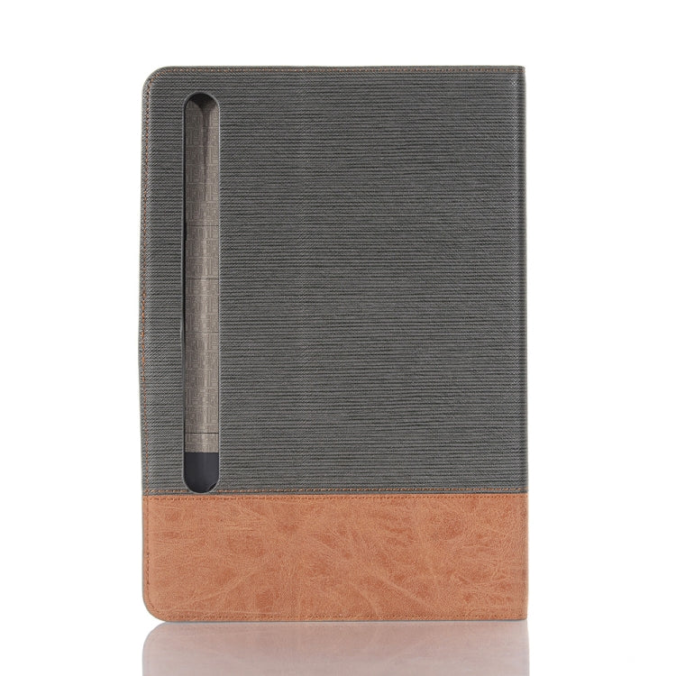 For Samsung Galaxy Tab S9 Cross Texture Stitching Leather Tablet Case(Dark Grey) - free shipping - PMC Jewellery - Order now!