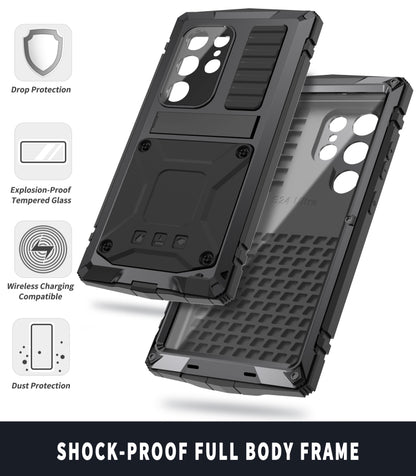 For Samsung Galaxy S24 Ultra 5G R-JUST Life Waterproof Dustproof Shockproof Phone Case(Black) - Galaxy S24 Ultra 5G Cases by R-JUST | Online Shopping South Africa | PMC Jewellery