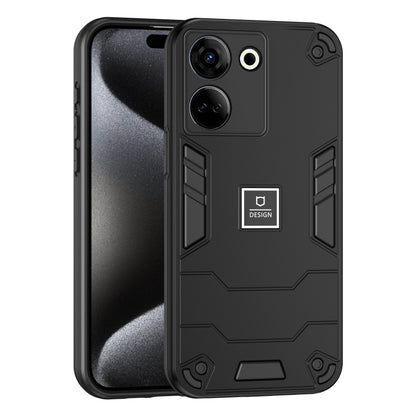 For Tecno Camon 20 Pro 4G 2 in 1 Shockproof Phone Case(Black) - Tecno Cases by PMC Jewellery | Online Shopping South Africa | PMC Jewellery | Buy Now Pay Later Mobicred